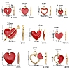 50Pcs 10 Styles Alloy Enamel Pendants ENAM-CJ0002-85-2