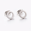 304 Stainless Steel Ear Studs X-EJEW-E225-02P-2