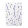 Flower Pattern Waterproof Self Adhesive Hot Stamping Stickers DIY-I063-07-3