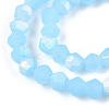 Imitation Jade Bicone Frosted Glass Bead Strands EGLA-A039-J2mm-MB03-2