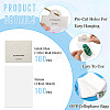 100Pcs Rectangle Clear Polypropylene Cellophane Bags CDIS-TA0001-39-5