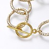 Aluminum Textured Cable Chain Bracelets & Necklaces Jewelry Sets SJEW-JS01094-03-5