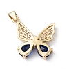 Rack Plating Brass Micro Pave Clear Cubic Zirconia Pendants KK-H434-30G-B-2