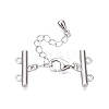 Anti-Tarnish Rhodium Plated 925 Sterling Silver Necklace Layering Clasps STER-N016-13P-1