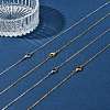 4Pcs 2 Colors 304 Stainless Steel Cable Chain Necklace Making STAS-FS0001-80-10