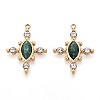 Natural African Jade Faceted Horse Eye Pendants STAS-N109-161G-1