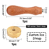 1Pc Golden Tone Brass Stamp Head DIY-OC0012-39C-2