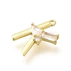 Brass Micro Pave Cubic Zirconia Pendants LS-KK-M310-01G-11-2