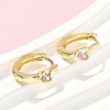 Heart Brass Micro Pave Clear Cubic Zirconia Hoop Earrings EJEW-Z102-28G-3