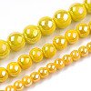 Electroplate Opaque Glass Beads Strands LS-GLAA-T032-P4mm-AB08-4