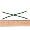 Adjustable Round Braided Microfiber Leather Cord Bracelet Making KK-CBAC260-01G-25-3