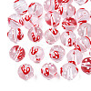 Transparent Glass Enamel Beads GLAA-N049-026-2