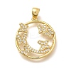 Rack Plating Brass Micro Pave Cubic Zirconia Pendants KK-L226-050G-04-1