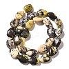 Natural Yellow Turquoise(Jasper) Beads Strands G-I377-A14-3