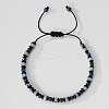 Natural Gemstone & Synthetic Non-magnetic Hematite Beads Braided Bead Bracelets YO1115-7-1