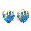Brass Micro Pave Cubic Zirconia Charms KK-N232-302A-03-1