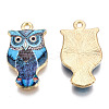Rack Plating Alloy Enamel Pendants LS-ENAM-N055-176D-1
