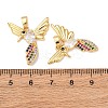 Brass Micro Pave Colorful Cubic Zirconia Pendants KK-G543-04G-03-3