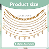 8Pcs Iron & 304 Stainless Steel & Aluminum Chain Baseball Cap Chains HJEW-DC00070-2