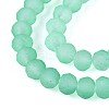 Baking Paint Frosted Glass Beads Strands X-FGLA-N003-6mm-03-3