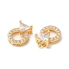 Plating Brass Micro Pave Cubic Zirconia Pendants KK-B074-69G-2