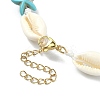Natural Shell & Synthetic Turquoise Starfish Beaded Necklace with 304 Stainless Steel Clasps X-NJEW-TA00107-01-4