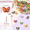 50Pcs 5 Colors Printed Alloy Connector Charms FIND-CJ0004-60-2