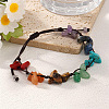 Adjustable 7 Chakra Gemstone Chip Braided Bead Bracelets for Women UX3528-3