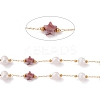 Natural Indian Agate Star and Pearl Beaded Chains CHS-I018-01G-01-4