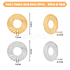 40Pcs 2 Colors 201 Stainless Steel Stud Earring Findings STAS-DC0011-65-2