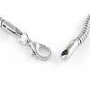 Brass Snake Chain Necklace Making X-NJEW-Q289-03-3