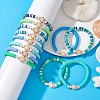 12Pcs 12 Style Synthetic Turquoise Tortoise Stretch Bracelets Set BJEW-JB10097-3