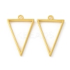Rack Plating Alloy Triangle Open Back Bezel Pendants PALLOY-S047-09E-FF-3