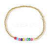 Colorful Mixed Brass Random Color Synthetic Gemstone Bead Copper Bracelet Women's Fashion Jewelry Wholesale RJ2833-7-1