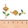 Brass Micro Pave Cubic Zirconia Pendants KK-G533-05G-3