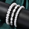 Plastic Pearl Beaded Bracelets for Women BJEW-L716-01G-2