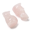 Natural Rose Quartz Carved Healing Mouse Figurines DJEW-D012-02F-2