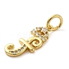 Brass Micro Pave Cubic Zirconia Pendants KK-M273-01G-F-2