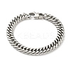 Non-Tarnish 201 Stainless Steel Cuban Link Chains Bracelet for Men Women BJEW-H550-07B-P-1