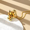 Brass Micro Pave Cubic Zirconia Mittens Bracelets BJEW-C085-01G-2