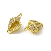 Rack Plating Brass Micro Pave Cubic Zirconia Pendants LS-KK-C007-30G-3
