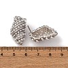 Brass Conch Stud Earrings EJEW-H165-01C-P-5
