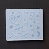 Line & Flat Round & Heart & Star & Flower & Moon Filling Silicone Molds DIY-M029-08-2
