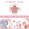 180Pcs 6 Colors Acrylic Bead Caps OACR-PA0001-15-2
