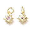 Brass Micro Pave Cubic Zirconia Pendants KK-P188-H07-G-2