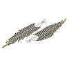 Bohemia Woven Glass Seed Bead Dangle Earrings EJEW-A046-04A-2