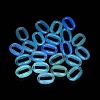 Luminous Rainbow Iridescent Plating Acrylic Linking Rings OACR-Z013-13-1