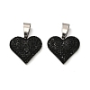 201 Stainless Steel Clay Pendants STAS-R166-02A-P-1