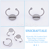 30Pcs Adjustable 304 Stainless Steel Finger Rings Components STAS-UN0059-79B-4