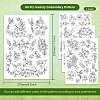 4 Sheets 11.6x8.2 Inch Stick and Stitch Embroidery Patterns DIY-WH0455-049-2